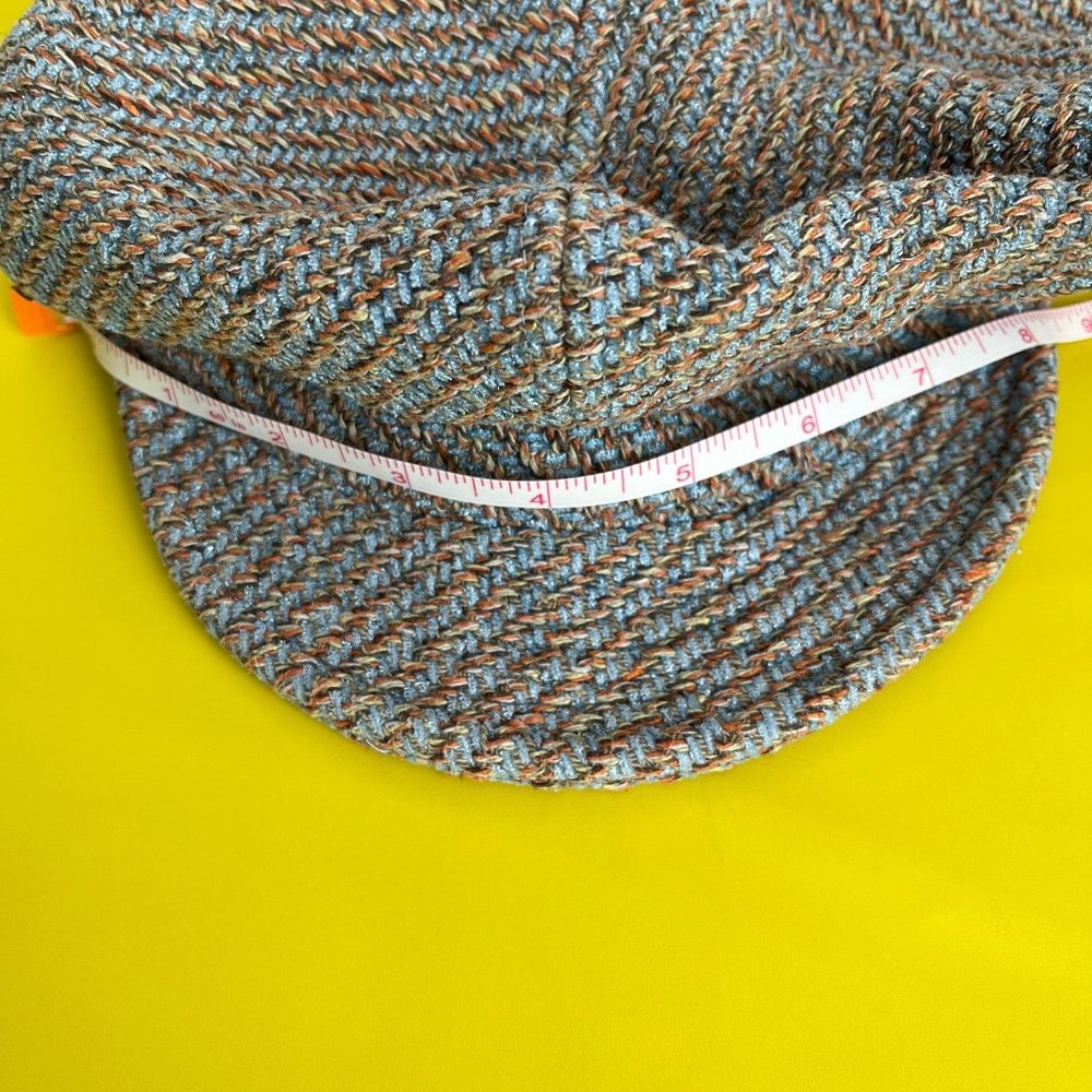 Mixit Y2K Newsboy Hat, Blue Green Orange Brown, OS - Picture 4 of 8